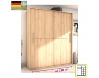 Šatníková skriňa s posuvnými dverami Rombo CO-18 2D - buk iconic