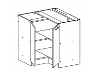 Dolná rohová kuchynská skrinka Fabiana S-90N - dub sonoma / biela