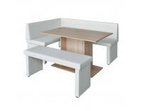 Čalúnená lavica do kuchyne Modern - biela