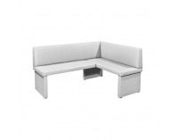 Čalúnená rohová lavica do kuchyne Modern P - biela