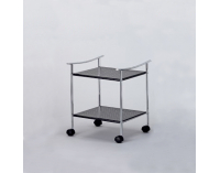 Regál na kolieskach Acheron 1 - chróm / čierna