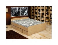 Posteľový rám s úložným priestorom Duet 80262 160 - buk