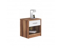 Nočný stolík Bisi 4621 - slivka / biela