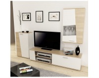 Obývacia stena Pisa - dub sonoma / biela