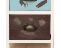 Komoda Alfi 4 - sivá / kombinácia farieb