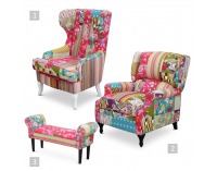 Lavica do predsiene Dimo Typ 3 - vzor patchwork