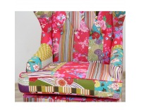 Kreslo (ušiak) Dimo Typ 1 - vzor patchwork