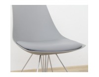 Jedálenská stolička Chrome - sivá / chróm