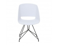 Jedálenská stolička Frame - biela / čierna