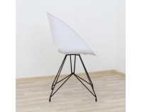 Jedálenská stolička Frame - biela / čierna