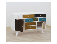 Komoda Feline 7461 - biela / kombinácia farieb