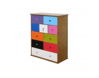 Komoda Baster 1 - orech / kombinácia farieb