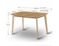 Rozkladací jedálenský stôl Chan - medový dub