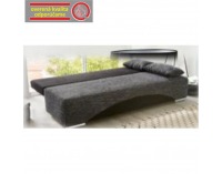 Rozkladacia pohovka s úložným priestorom Melinda - čierna / sivá melírovaná