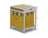 Lavica do predsiene s úložným priestorom Ginger 3 - biela / medová