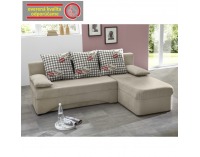 Rohová sedačka s rozkladom a úložným priestorom Polaris L/P - béžová