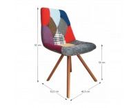 Jedálenská stolička Kima Typ 2 - vzor patchwork