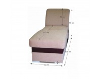 Otoman s úložným priestorom Rosana - svetlohnedá / čokoládová