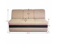 Rozkladacia trojsedačka Rosana - svetlohnedá / čokoládová