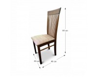 Jedálenská stolička Astro - orech / svetlohnedá