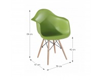 Jedálenská stolička Damen - zelená / buk