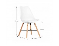 Kancelárska stolička Trope BST 7045 - biela / dub