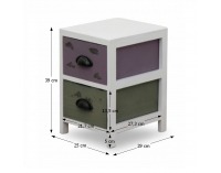 Komoda Alfi 2 - sivá / kombinácia farieb