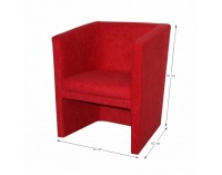 Konferenčné kreslo Mango - červená látka