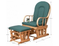 Relaxačné kreslo Relax Glider 87107 - buk / zelená