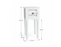 Toaletný stolík Hansel 1 - biela