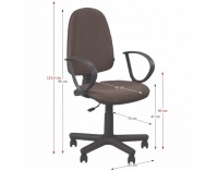 Kancelárske kreslo s podrúčkami Jupiter GTS - hnedá