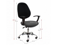 Kancelárska stolička Boban 802 - sivá / čierna