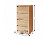 Zásuvková komoda Tasilo 3 - buk