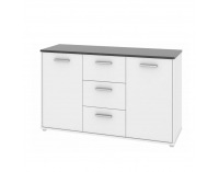 Dvojdverová komoda Zara 23 - biela / čierna