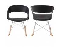 Hojdacie kreslo Farel - čierna