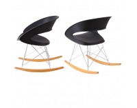 Hojdacie kreslo Farel - čierna