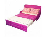 Rozkladacia pohovka s úložným priestorom Markus - ružová