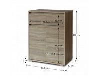 Dvojdverová komoda Tasilo 1 - dub antický