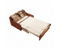 Rozkladacia pohovka s úložným priestorom Toy - hnedá