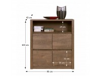 Zásuvková komoda Monte 9 - dub lefkas