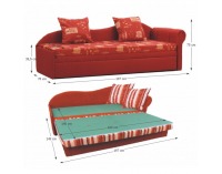 Rozkladacia pohovka s úložným priestorom Aga D P - mix