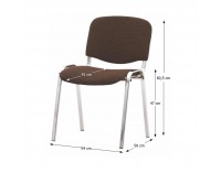 Konferenčná stolička Iso - chróm / hnedá