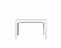 Rozkladací jedálenský stôl Lorien LS 88 - biela / biely vysoký lesk