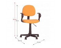 Kancelárska stolička s podrúčkami TC3-227 - oranžová