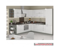 Dolná kuchynská skrinka Prado 40 D 4S - biely vysoký lesk
