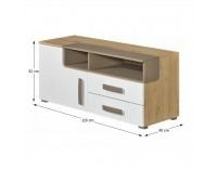 TV stolík Katar K9 - san reno / biela / cappuccino