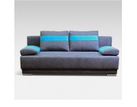 Rozkladacia pohovka s úložným priestorom Lido - sivá / tyrkysová