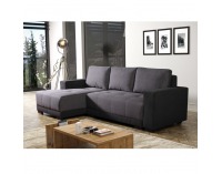 Rohová sedačka s rozkladom a úložným priestorom Largo L - sivá