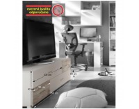 TV stolík Drago JU-63 - biela / dub canyon