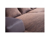 Rohová sedačka s rozkladom a úložným priestorom Boston L - hnedá / tmavohnedá